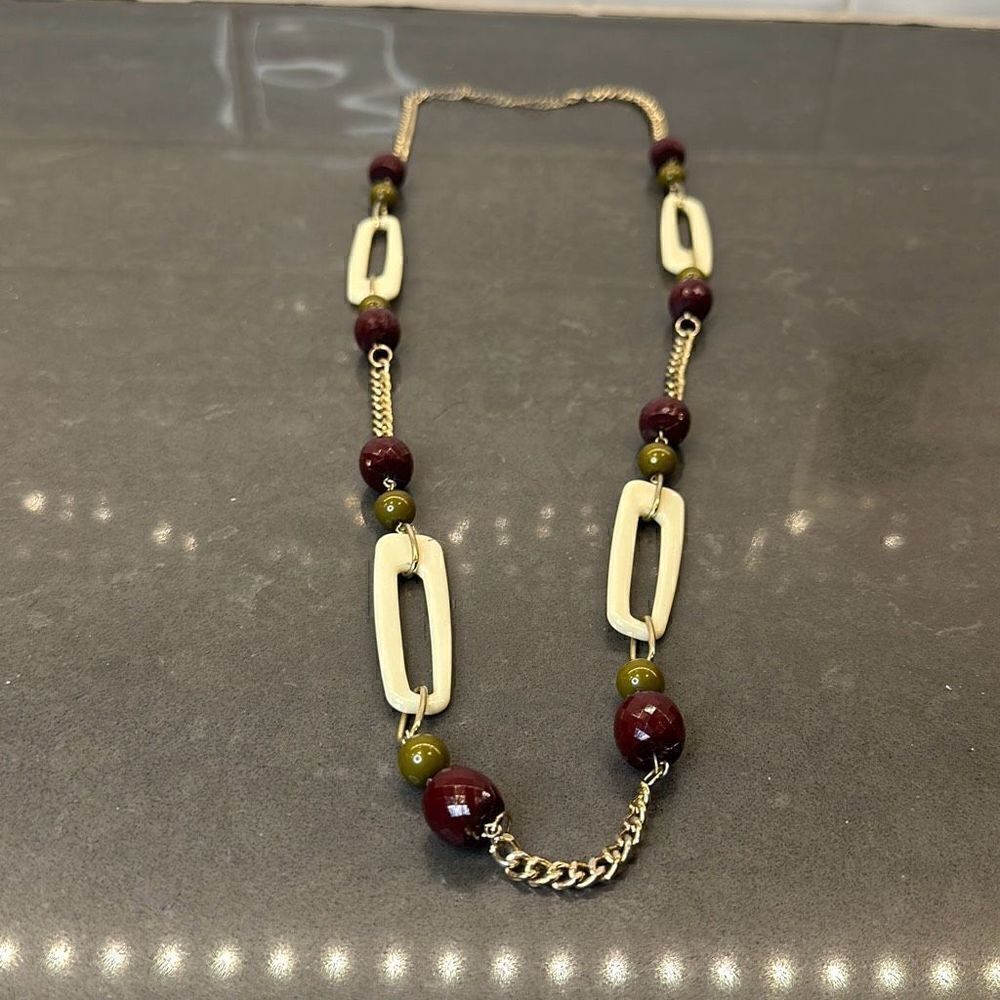 Forever 21 Beaded Chain Necklace
